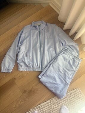 Vintage Light Blue FILA Track Jacket and Pants Set
